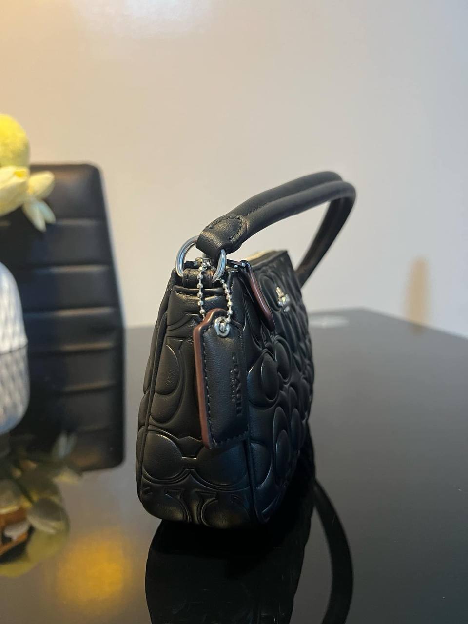 ORIG Preloved COACH Nolita 19 In Signature Leather Black Small Bag