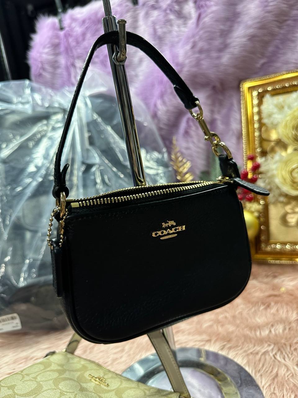 ORIG Preloved COACH Nolita 15 Small Black Wristlet Bag