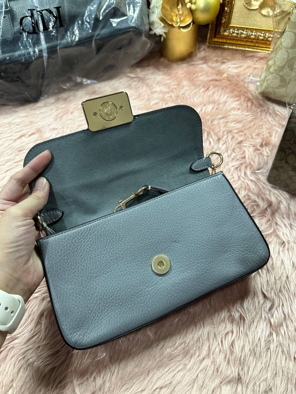 ORIG & IMPORTED COACH Mini Grace Crossbody Grey Shoulder Chain Bag