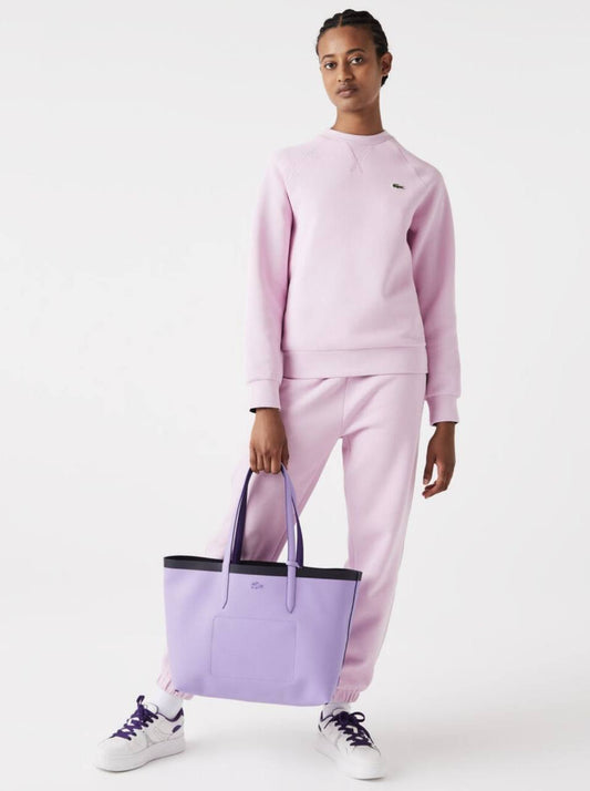 ORIG & IMPORTED LACOSTE Anna Reversible Large Tote Bag With Pouch Purple