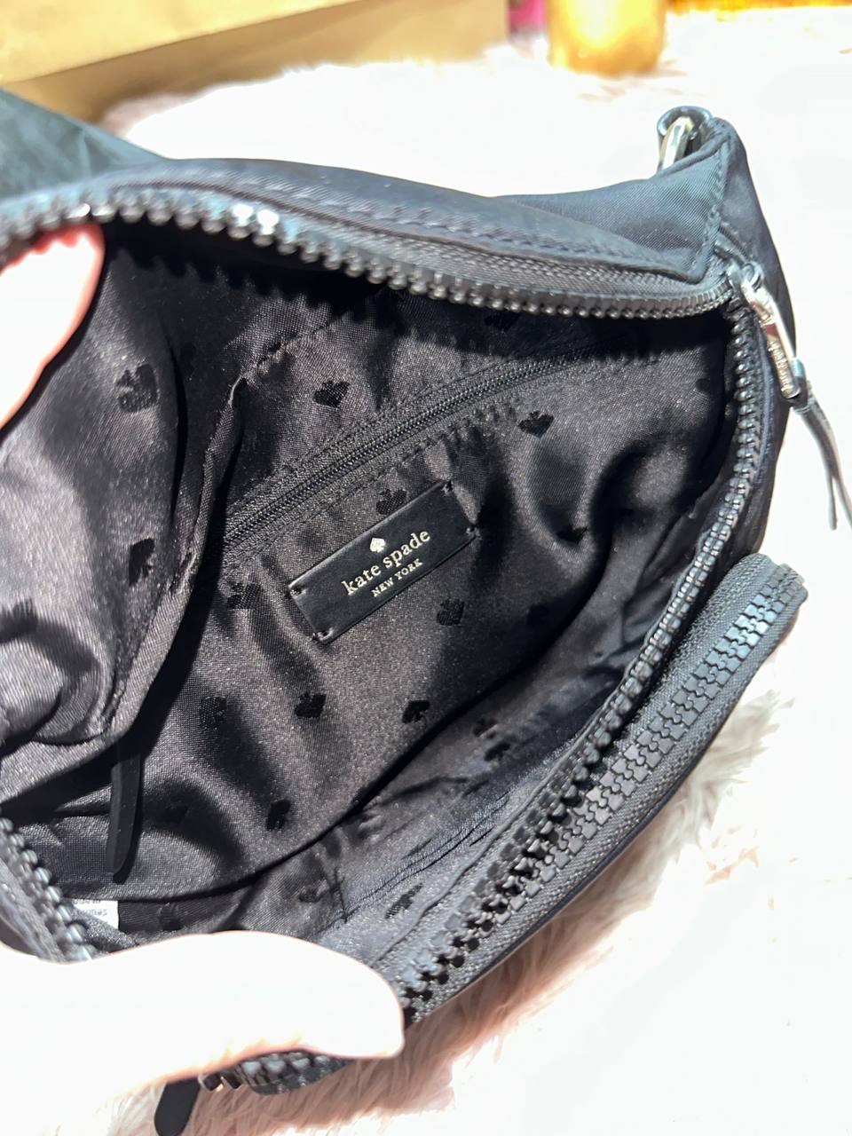 ORIG Preloved KATE SAPDE KS Dorien Nylon Small Belt Bag Black