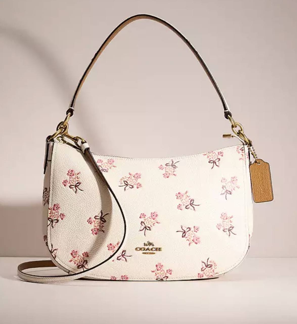 ORIG Preloved COACH Retail Chelsea Crossbody Bag with Floral Bow Print