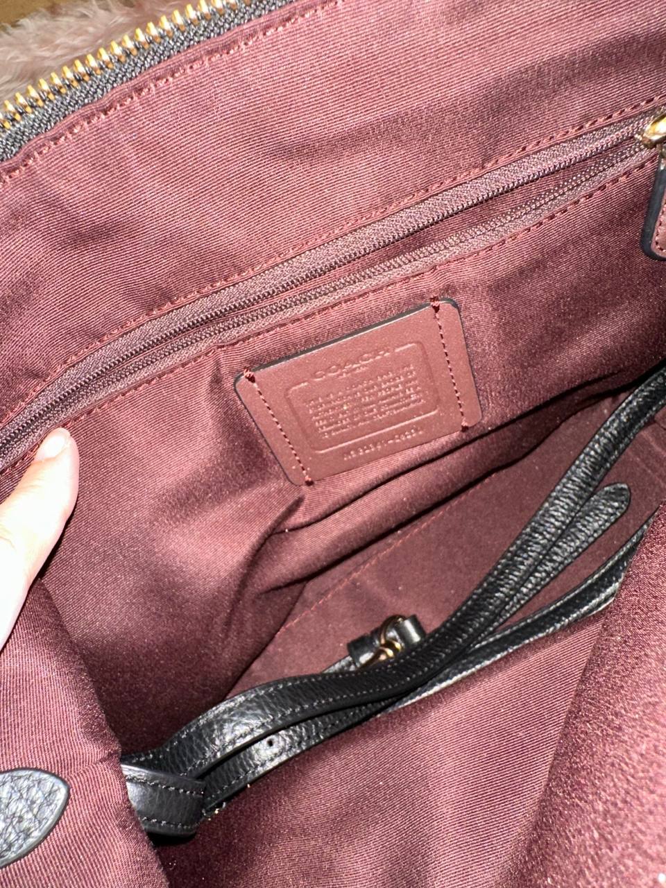 ORIG Preloved COACH Kacey Satchel Medium bag Signature Brown Black