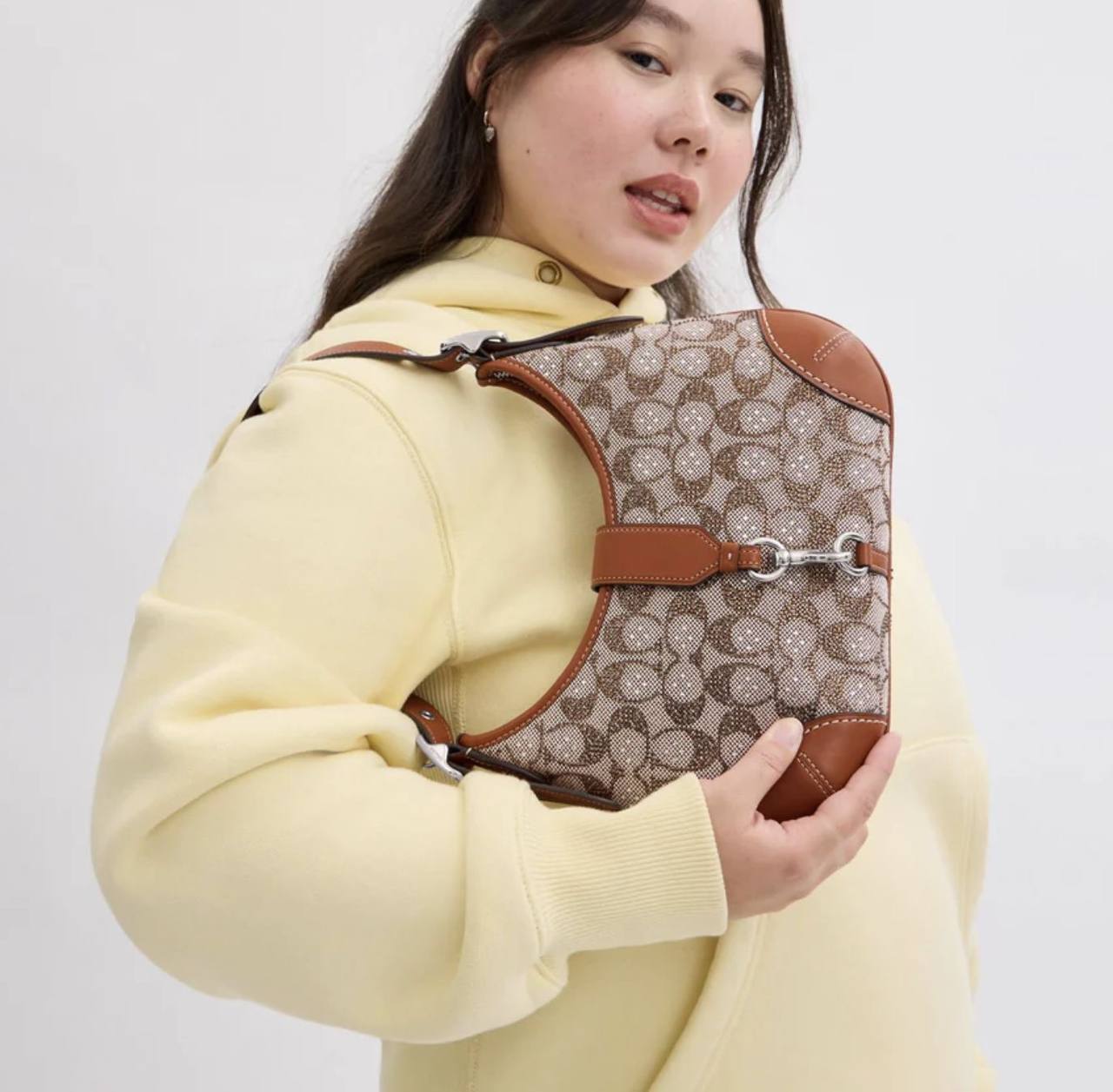 ORIG & IMPORTED COACH Retail Hamptons Hobo Small Shoulder Brown Bag