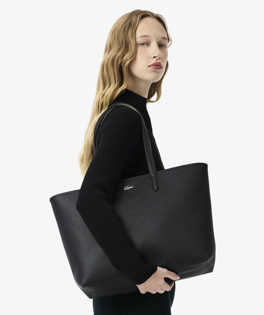 ORIG & IMPORTED Lacoste Anna Zipped Tote Black Large Bag