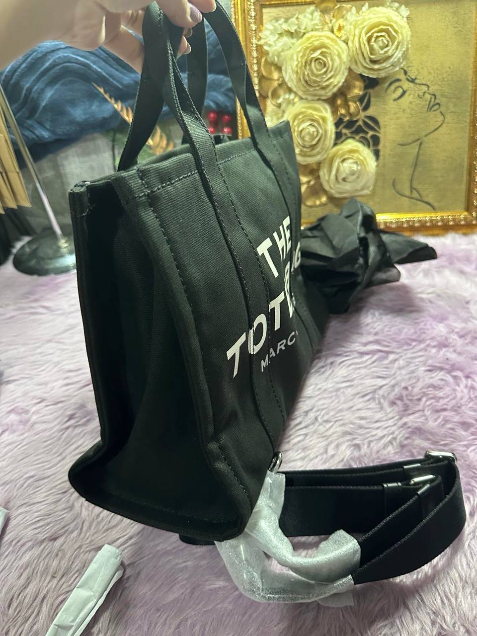ORIG & IMPORTED Marc Jacobs MJ The Canvas Medium Tote Black Bag