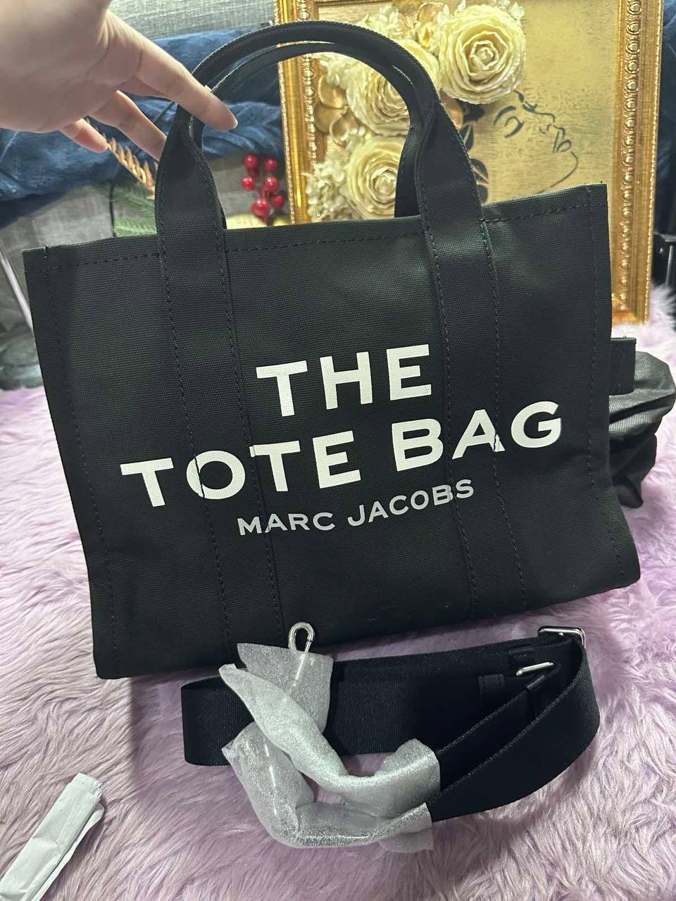 ORIG & IMPORTED Marc Jacobs MJ The Canvas Medium Tote Black Bag