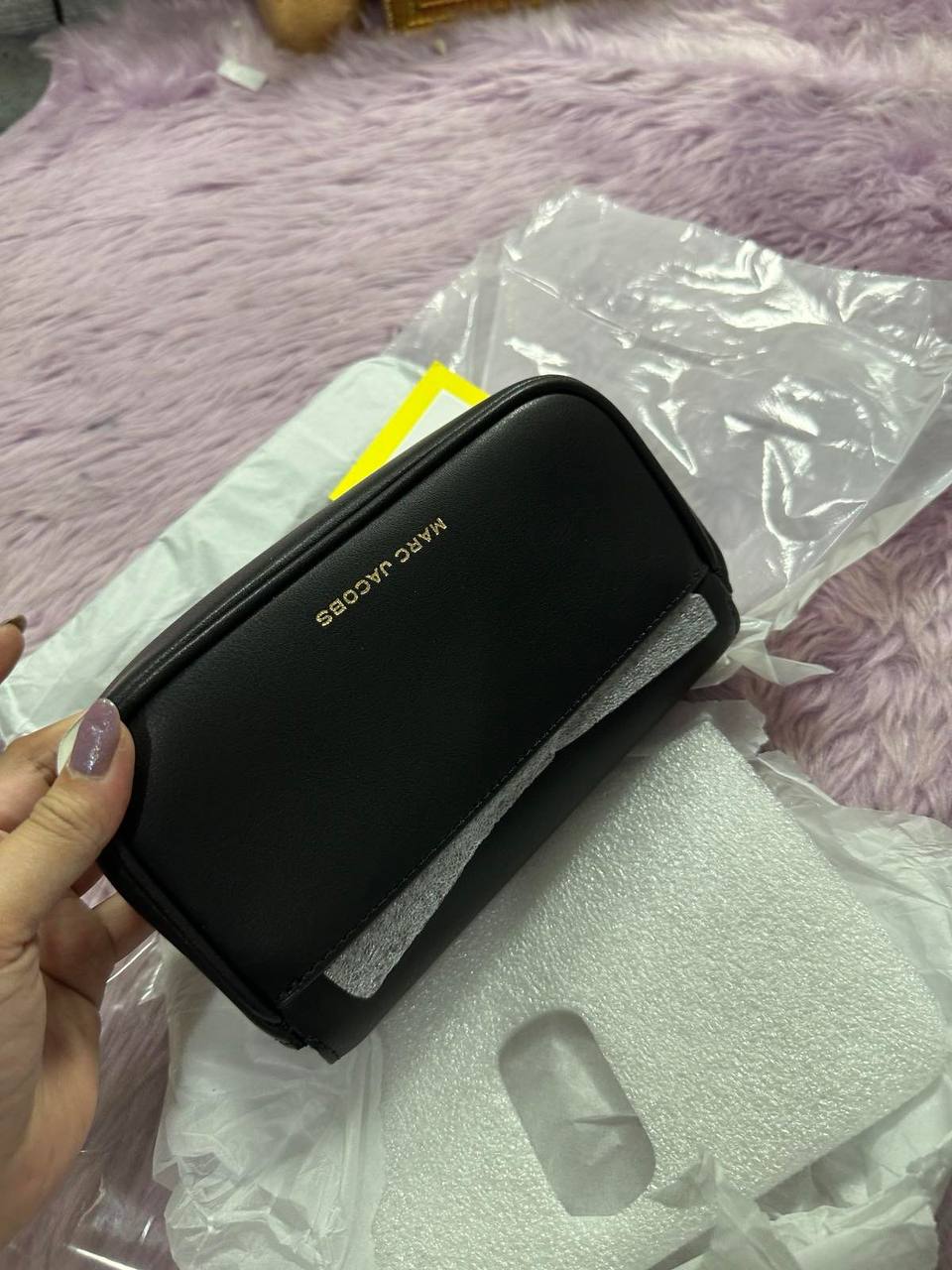 ORIG & IMPORTED The J Marc Mini Shoulder Bag with Maxi Logo Webbing Strap Black