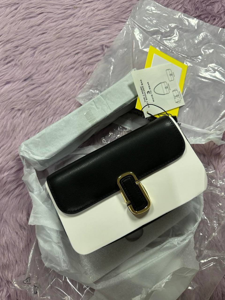 ORIG & IMPORTED The J Marc Mini Shoulder Bag with Maxi Logo Webbing Strap Black