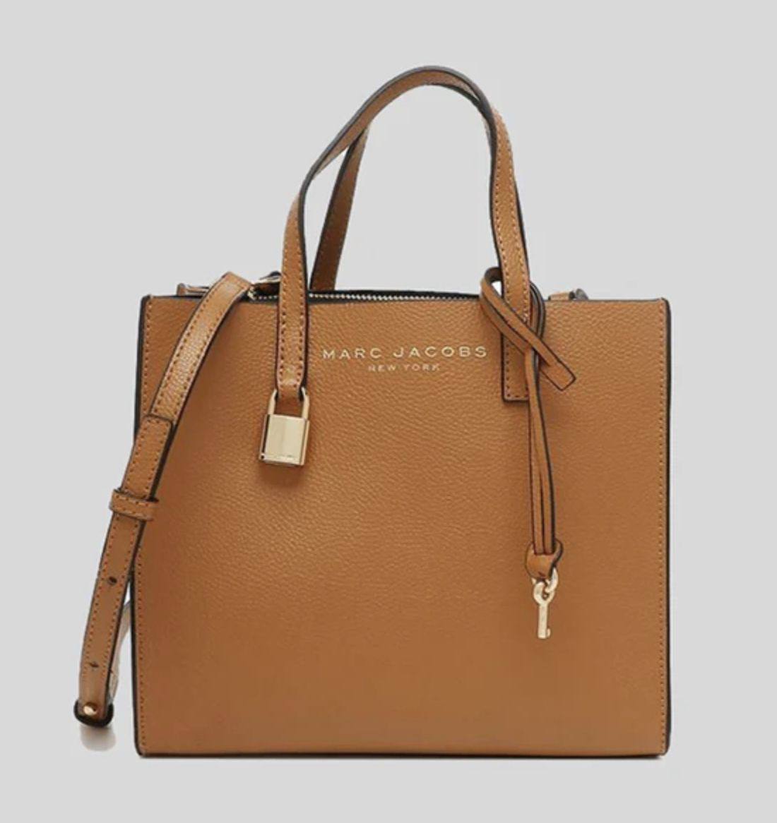 ORIG & IMPORTED Marc Jacobs MJ Mini Grind Tote Smoked Almond Brown Bag