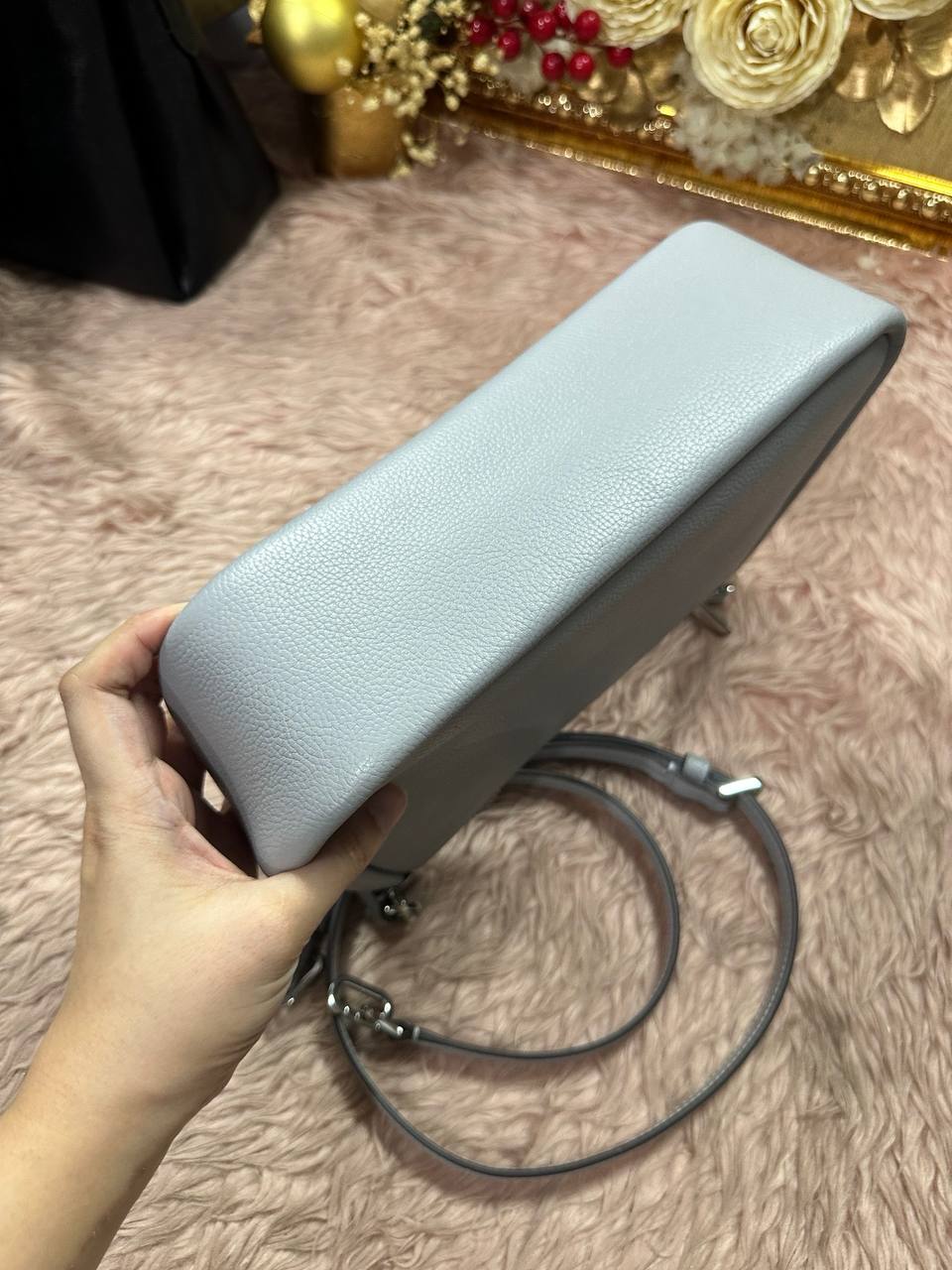 ORIG Preloved Kate Spade KS Kayla Small Convertible Shoulder Bag Gray