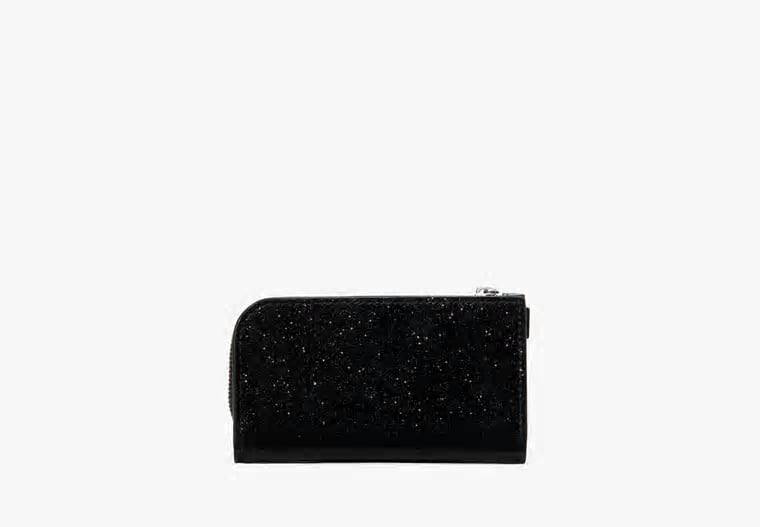 ORIG & IMPORTED Kate Spade KS Space Invaders X Kate Spade New York Glitter Patent Small Slim Bifold Wallet
