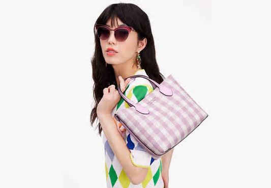 ORIG & IMPORTED Kate Spade KS Bleecker Gingham Medium Crossbody Tote
