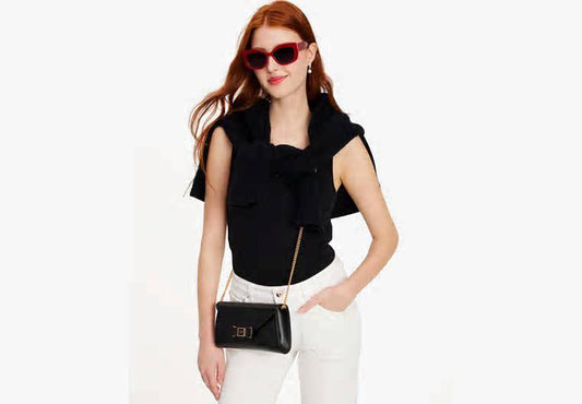 ORIG & IMPORTED Kate Spade KS Morgan Bow Embellished Envelope Flap Crossbody