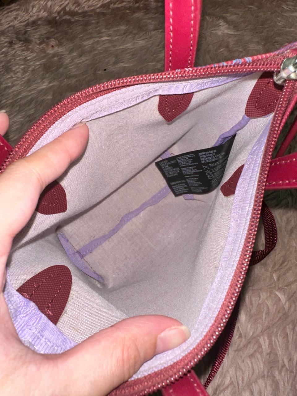 ORIG Preloved LACOSTE Concept Croc Women's Burgundy Mini Red Bag