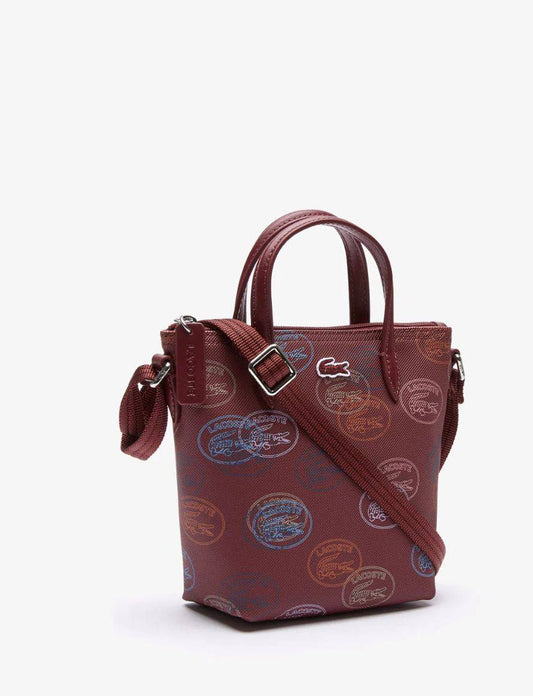 ORIG Preloved LACOSTE Concept Croc Women's Burgundy Mini Red Bag