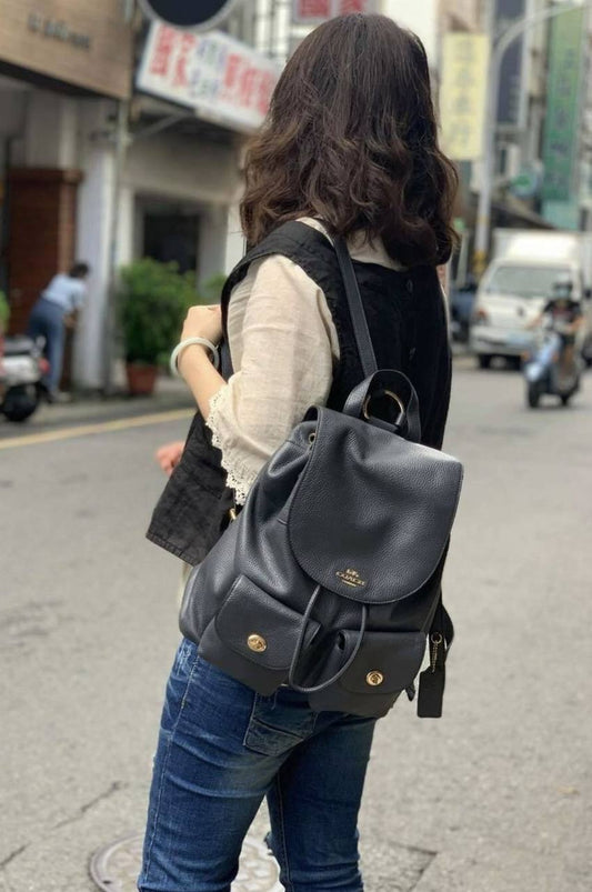 ORIG Preloved Coach Billie Backpack Black Bag