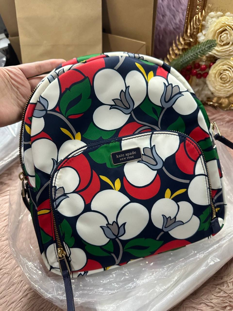 ORIG & IMPORTED Kate Spade KS Dawn Breezy Floral Medium Nylon Backpack