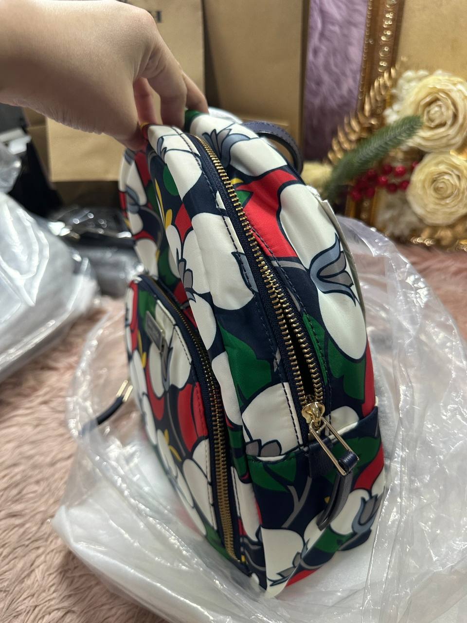 ORIG & IMPORTED Kate Spade KS Dawn Breezy Floral Medium Nylon Backpack