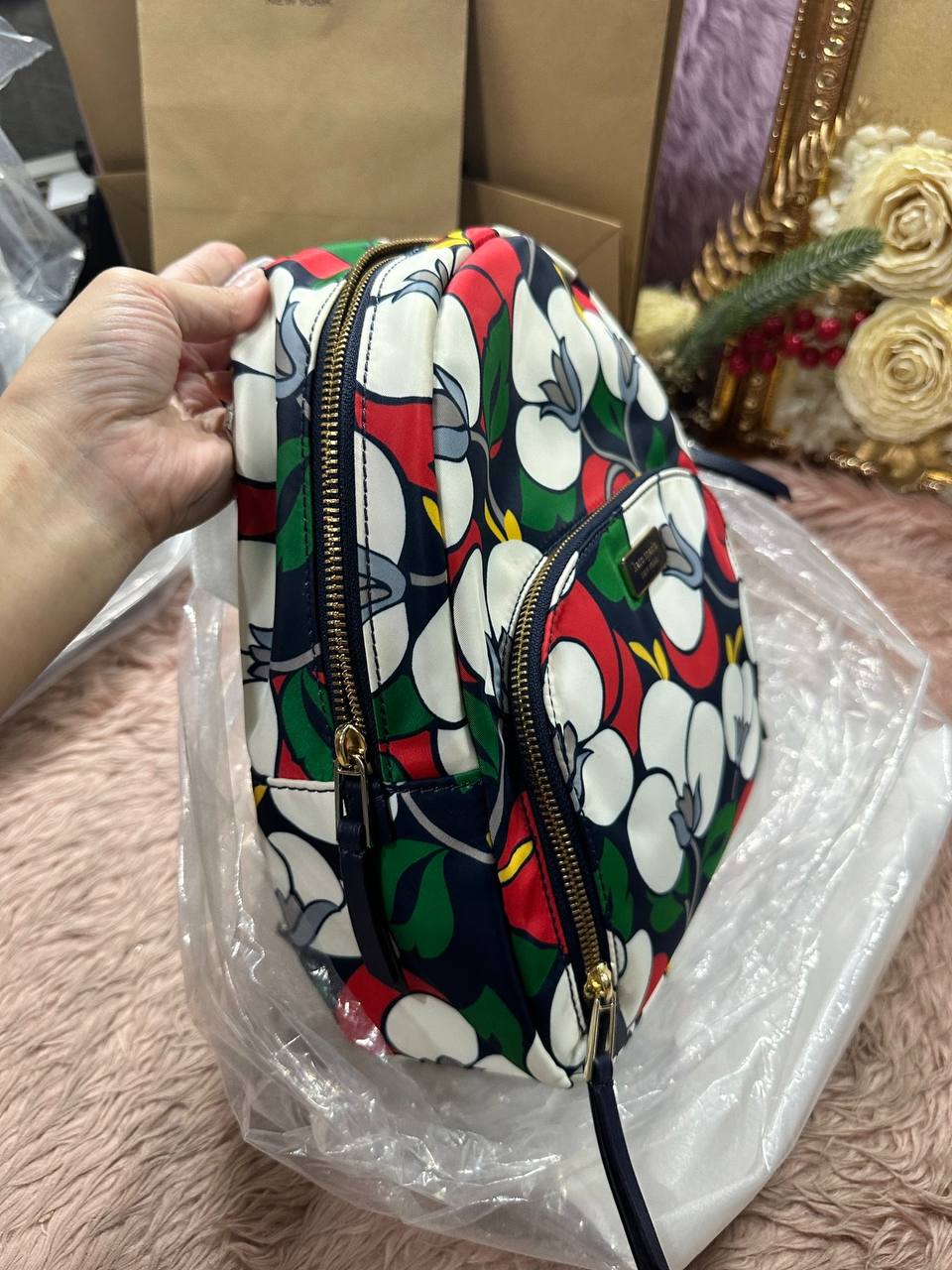 ORIG & IMPORTED Kate Spade KS Dawn Breezy Floral Medium Nylon Backpack
