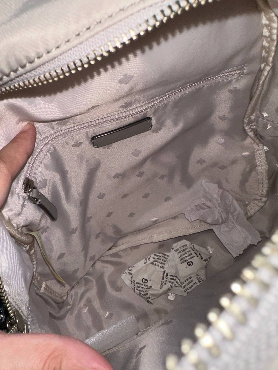 ORIG & IMPORTED Kate Spade KS Dawn Medium Nylon Backpack Soft Taupe Grey Bag