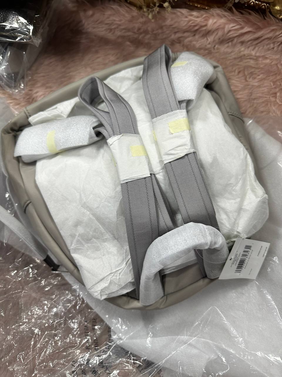 ORIG & IMPORTED Kate Spade KS Dawn Medium Nylon Backpack Soft Taupe Grey Bag