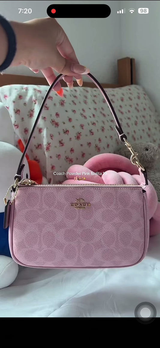 ORIG & IMPORTED RARE CCH Nolita 19 Small Shoulder Bag In Powder Pink