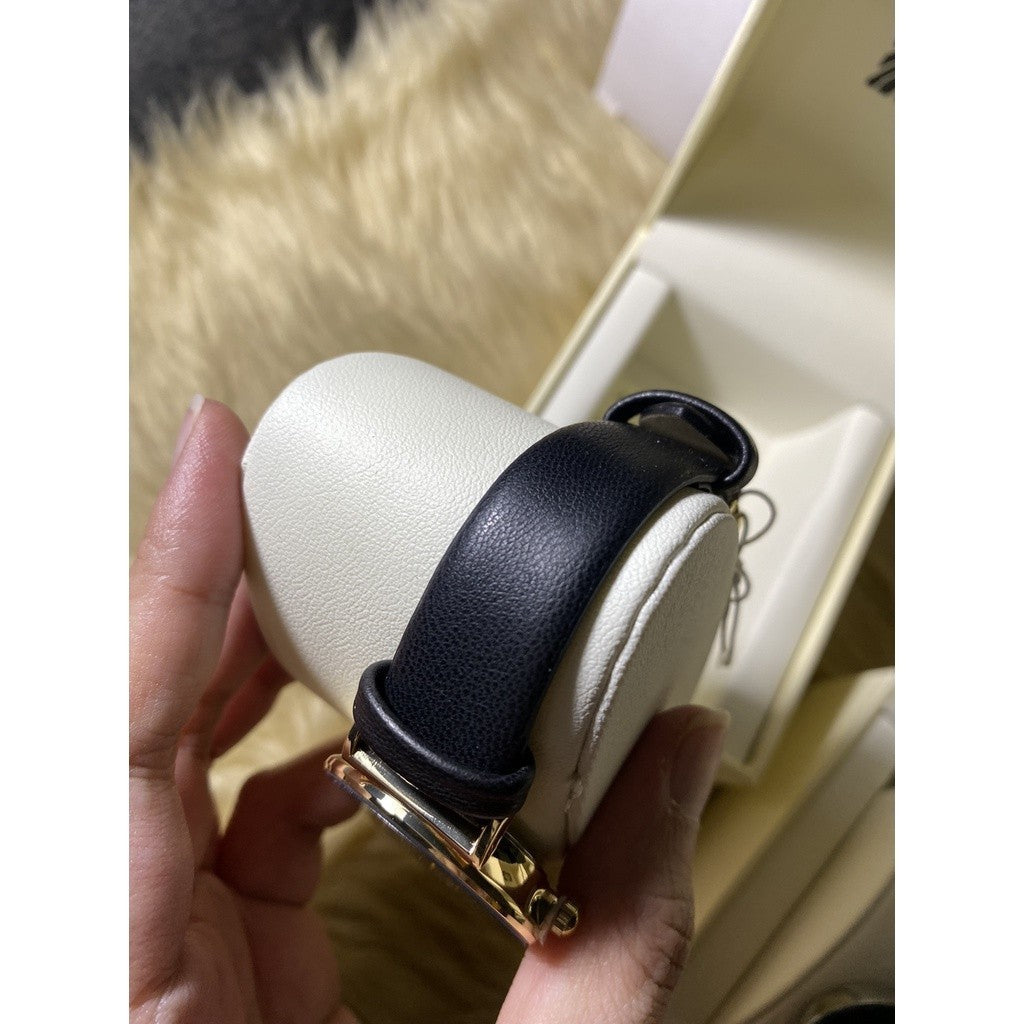 AUTHENTIC AK Klein Women's Japanese Quartz Dress Watch with Faux Leather Strap, 3746GPBK