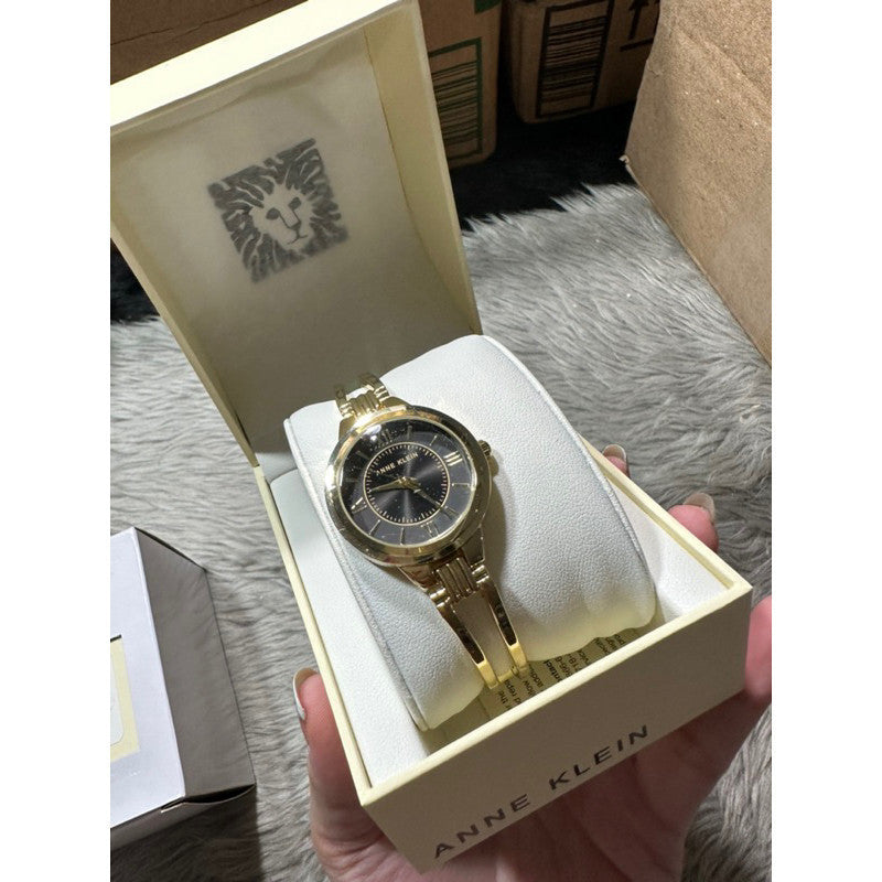 AUTHENTIC AK Klein Women's Gold Bangle Watch AK/3958BKGB