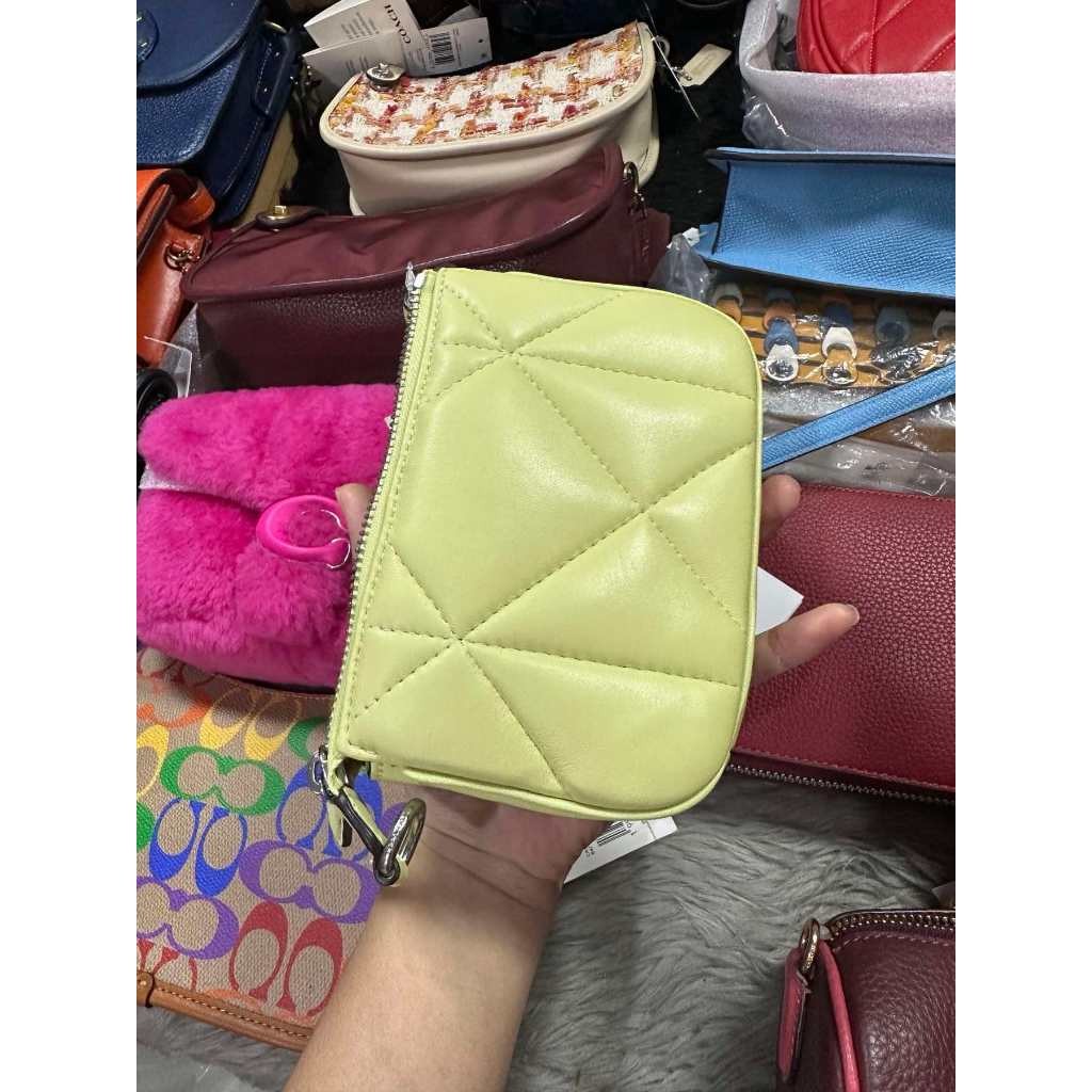 ORIG & IMPORTED CCH Nolita 15 With Puffy Diamond Quilting Mini Bag Lime Green