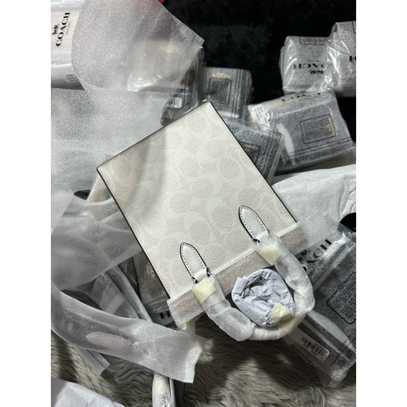 ORIG & IMPORTED CCH Mini Tote Crossbody Bag White Thick Stra