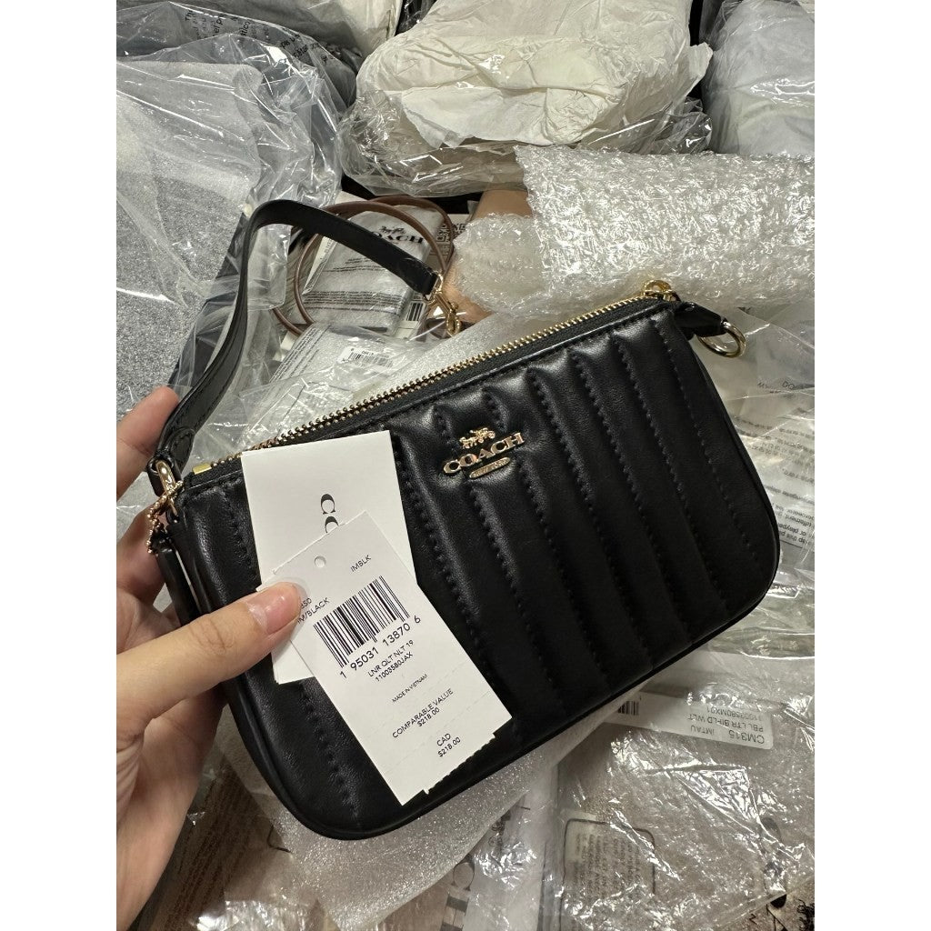 ORIG & IMPORTED CCH RARE Quilted Nolita 19 With Linear Quilting Small Bag Black