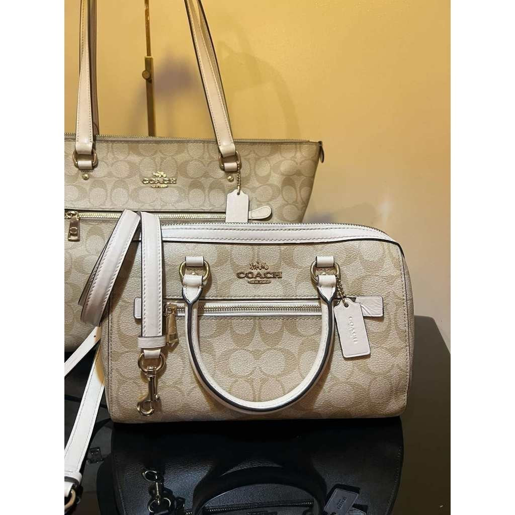 Orig PRELOVED  CCH Rowan Satchel Bag In Signature Canvas Light Khaki
