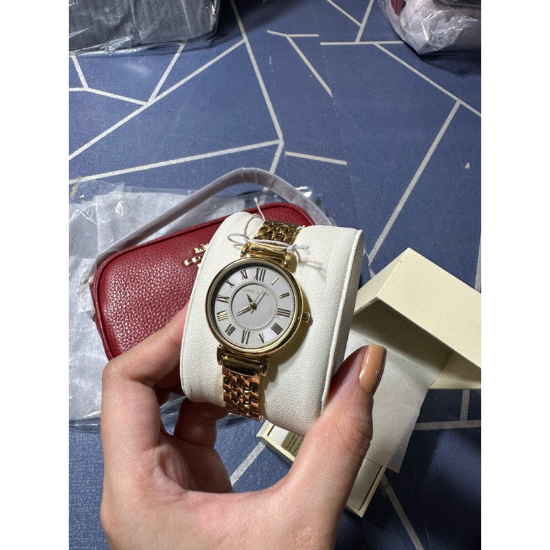 AUTHENTIC AK Klein Women's AK/2158GYGB Gold-Tone Bracelet Watch