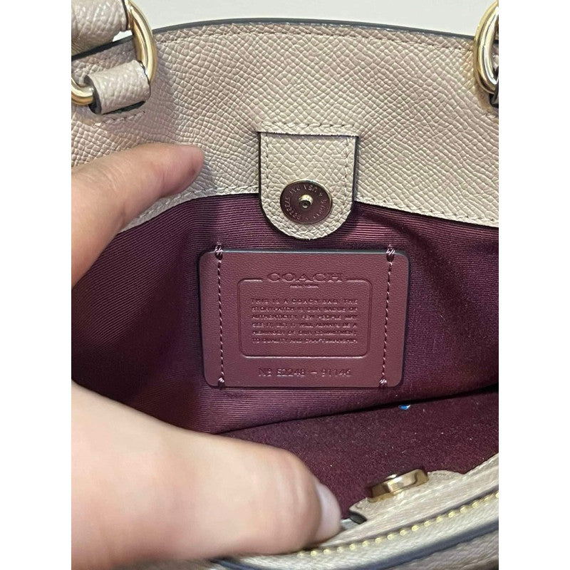 ORIG Preloved CCH Mini Lillie Carryall Small Satchel Bag Taupe