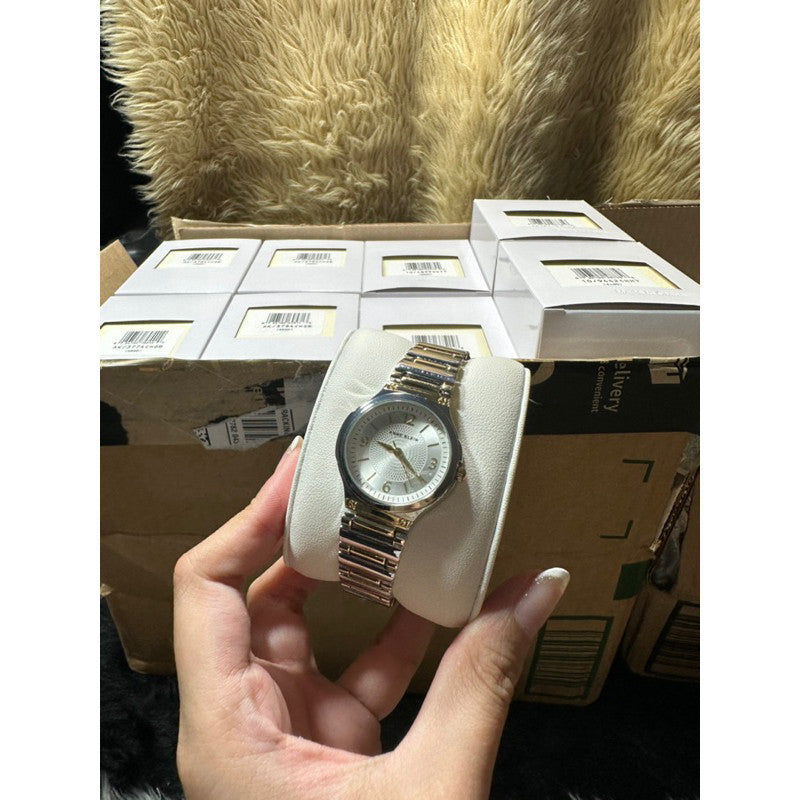 AUTHENTIC AK Klein Women's Bracelet Watch AK/ 3813SVTT Silver/Gold Two Tone