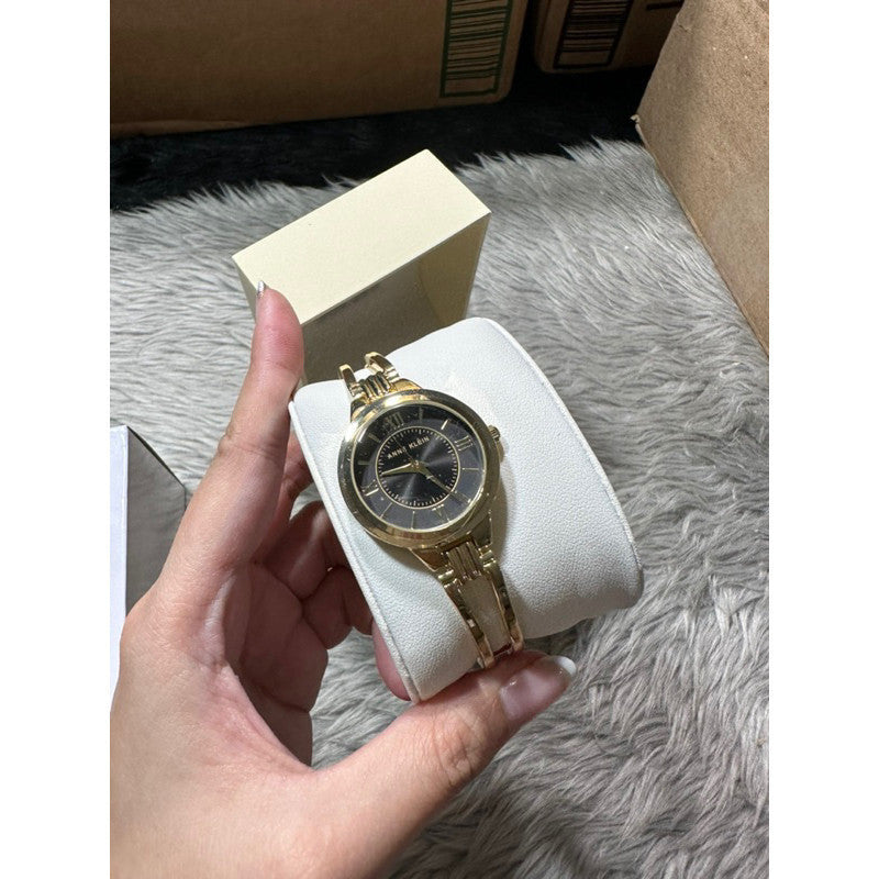 AUTHENTIC AK Klein Women's Gold Bangle Watch AK/3958BKGB
