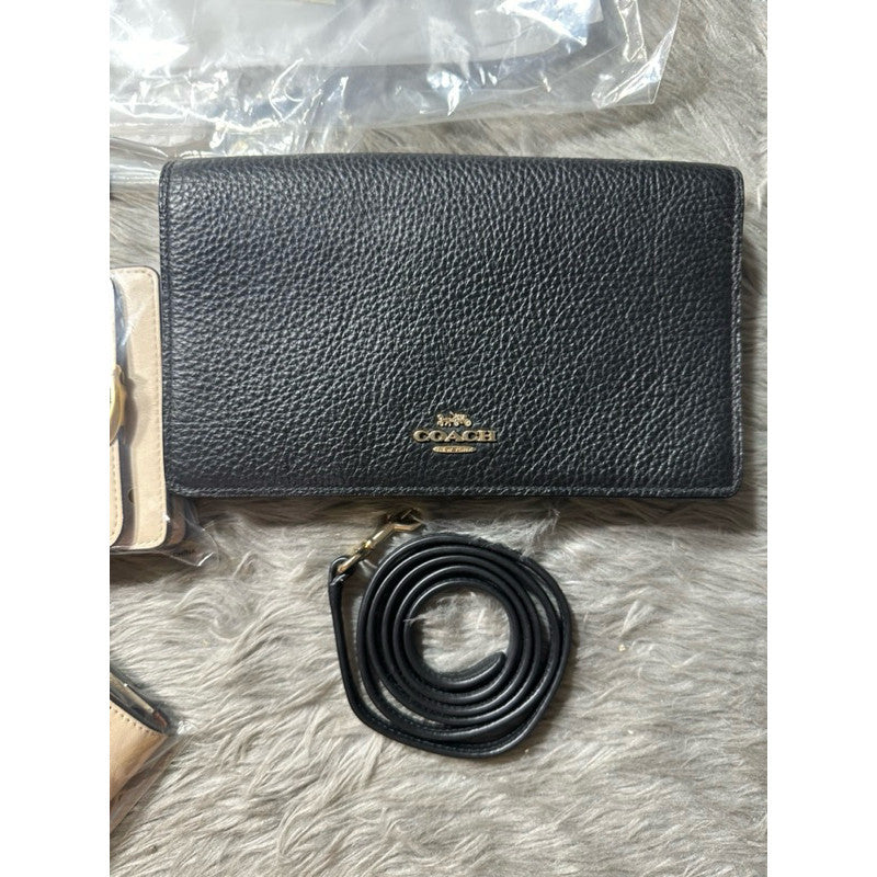 SALE! BNEW OLD STOCK CCH Anna Foldover Crossbody Bag Clutch in Black