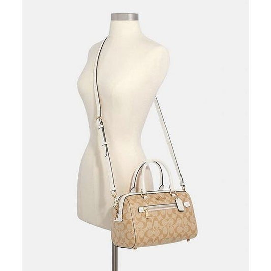 Orig PRELOVED  CCH Rowan Satchel Bag In Signature Canvas Light Khaki