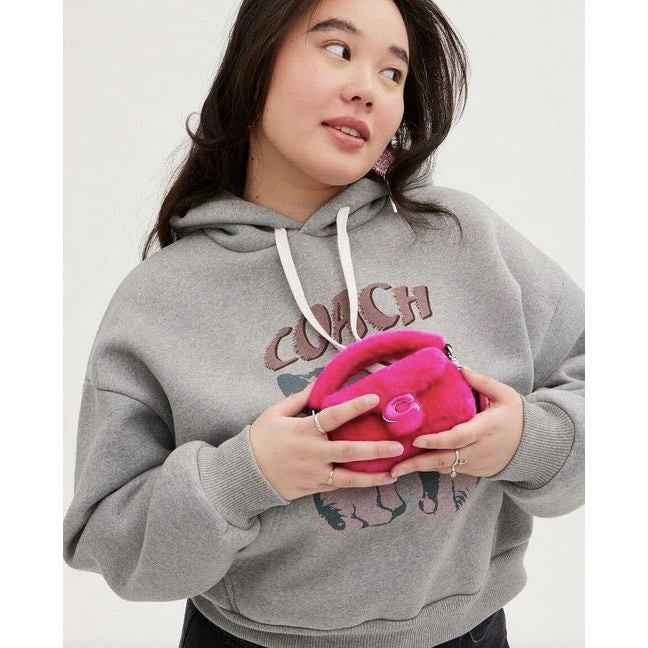 ORIG & IMPORTED CCH Pink Retail The Lil Nas Tabby 12 In Shearling Fur Mini Bag