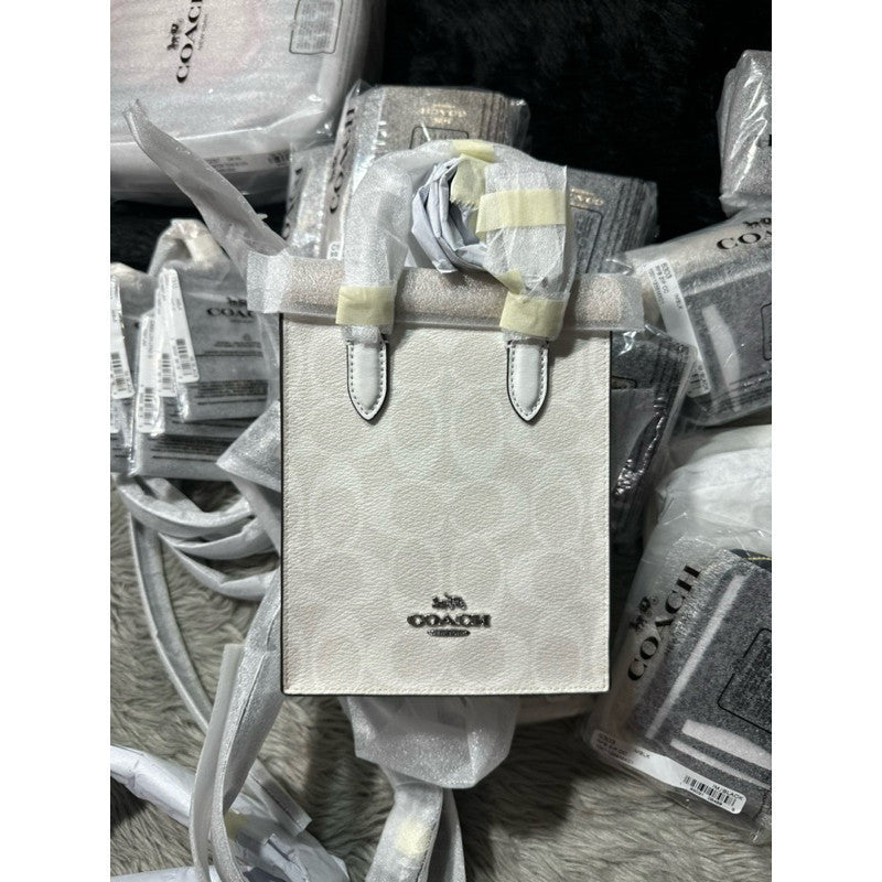 ORIG & IMPORTED CCH Mini Tote Crossbody Bag White Thick Stra
