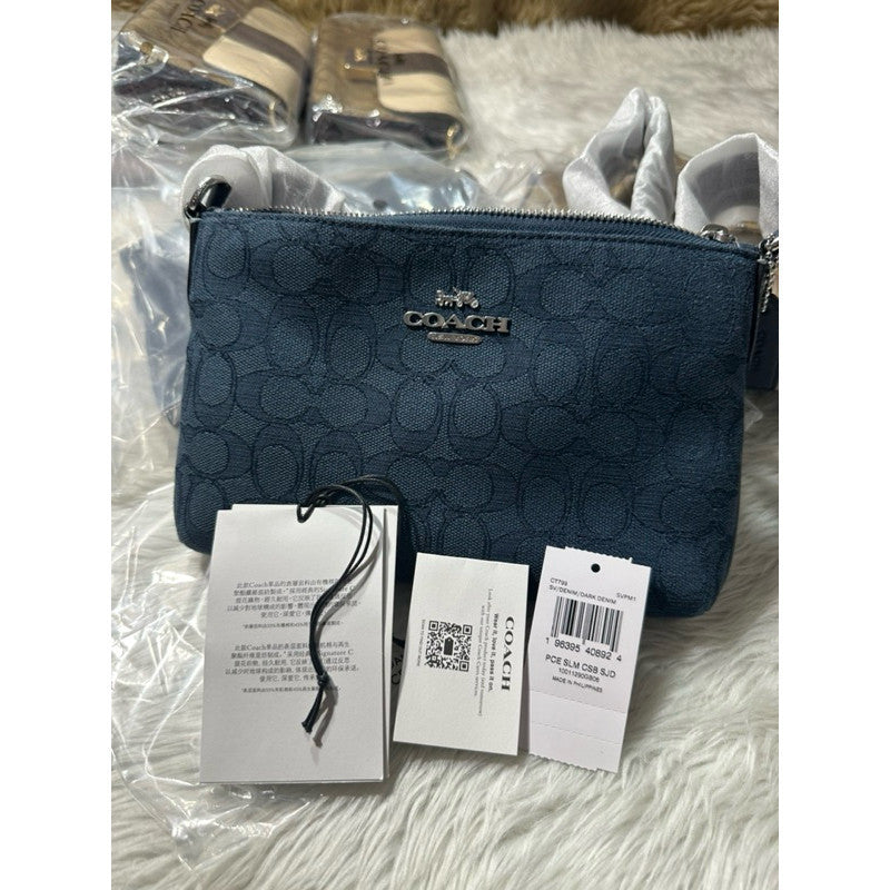 ORIG & IMPORTED CCH Pace Slim Crossbody Bag In Signature Jacquard Blue