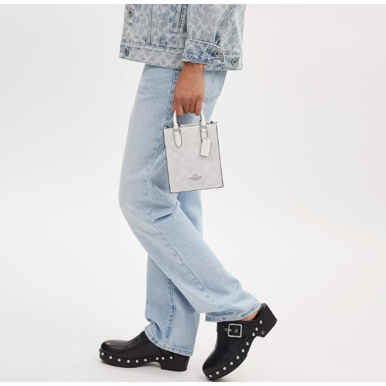 ORIG & IMPORTED CCH Mini Tote Crossbody Bag White Thick Stra