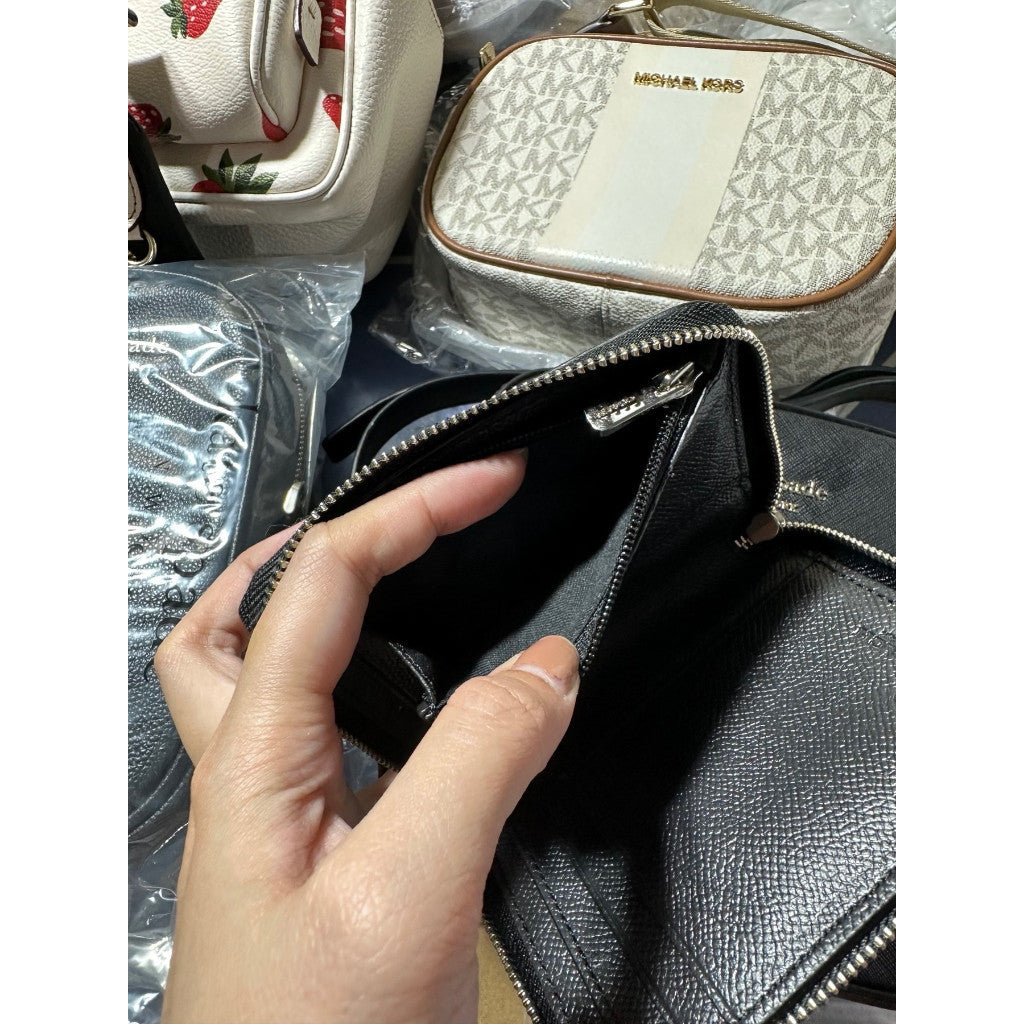 AUTHENTIC/ORIGINAL WITH FLAW Cch Small Zip Around Wallet With Star GlitterH