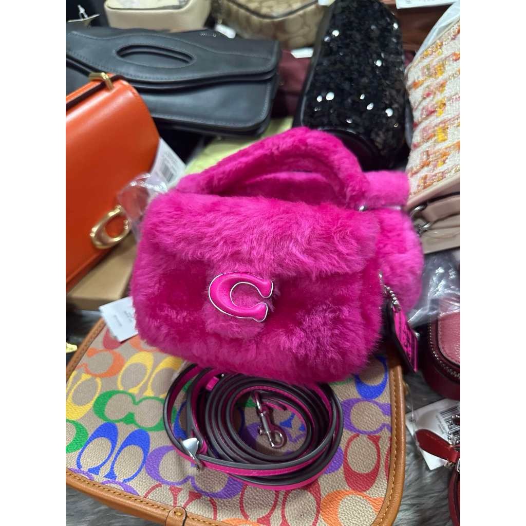 ORIG & IMPORTED CCH Pink Retail The Lil Nas Tabby 12 In Shearling Fur Mini Bag