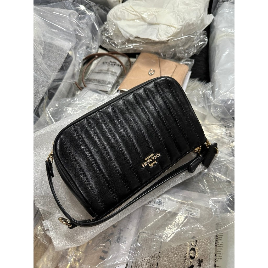 ORIG & IMPORTED CCH RARE Quilted Nolita 19 With Linear Quilting Small Bag Black