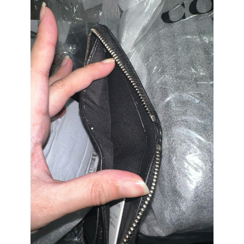 AUTHENTIC/ORIGINAL WITH FLAW Cch Small Zip Around Wallet With Star GlitterH