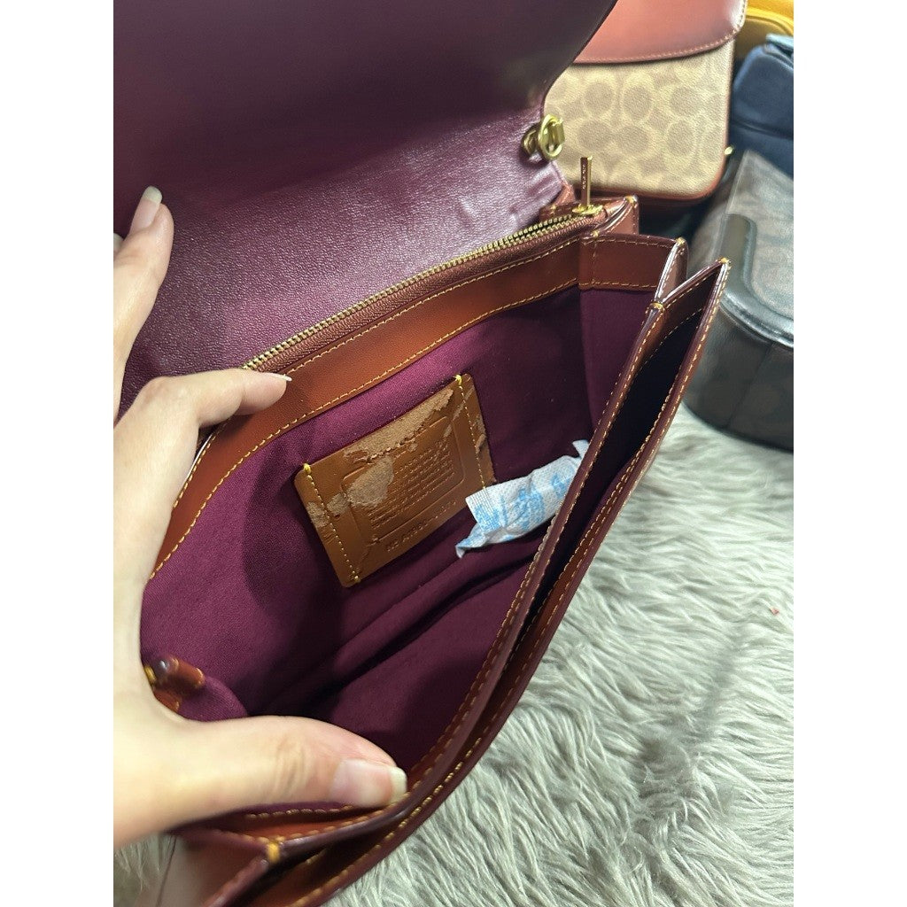 ORIG PRELOVED CCH Retail Riley Slim Crossbody Bag Clutch Khaki Brown