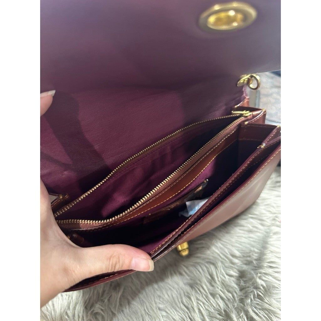 ORIG PRELOVED CCH Retail Riley Slim Crossbody Bag Clutch Khaki Brown