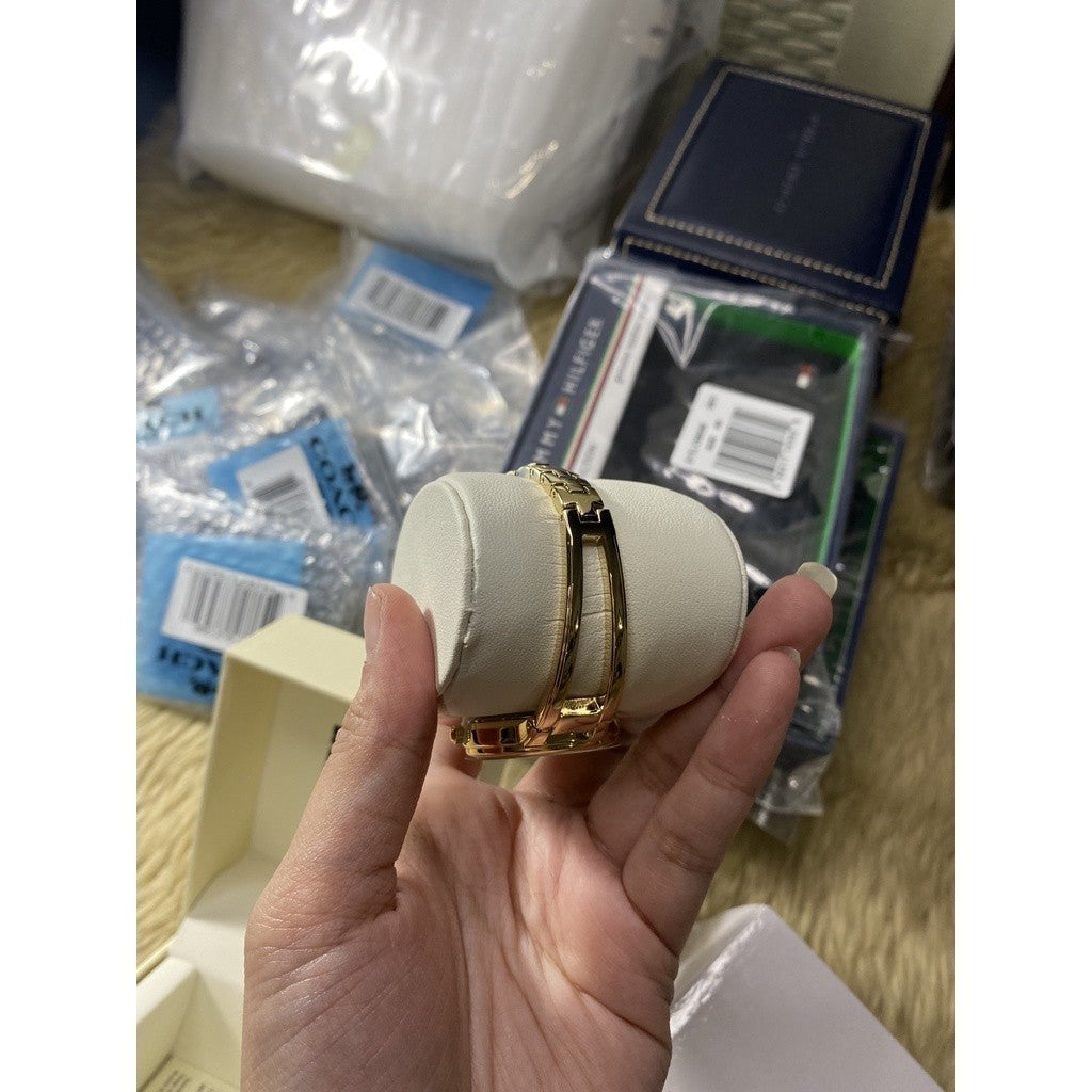 AUTHENTIC AK Klein Japanese Quartz Dress Watch with Metal Strap, Gold AK/2626BKGB